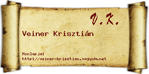 Veiner Krisztián névjegykártya